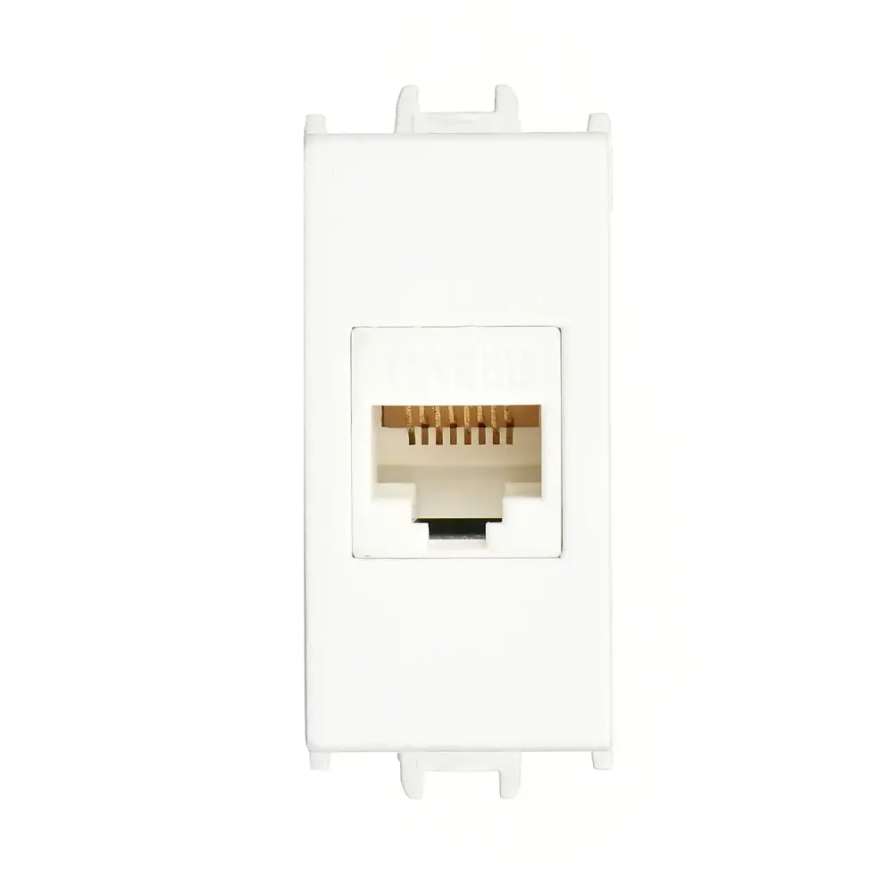 Domino Data Prizi (RJ45 Cat5E), 1M, Beyaz (Mekanizma + Tuş/Kapak) 