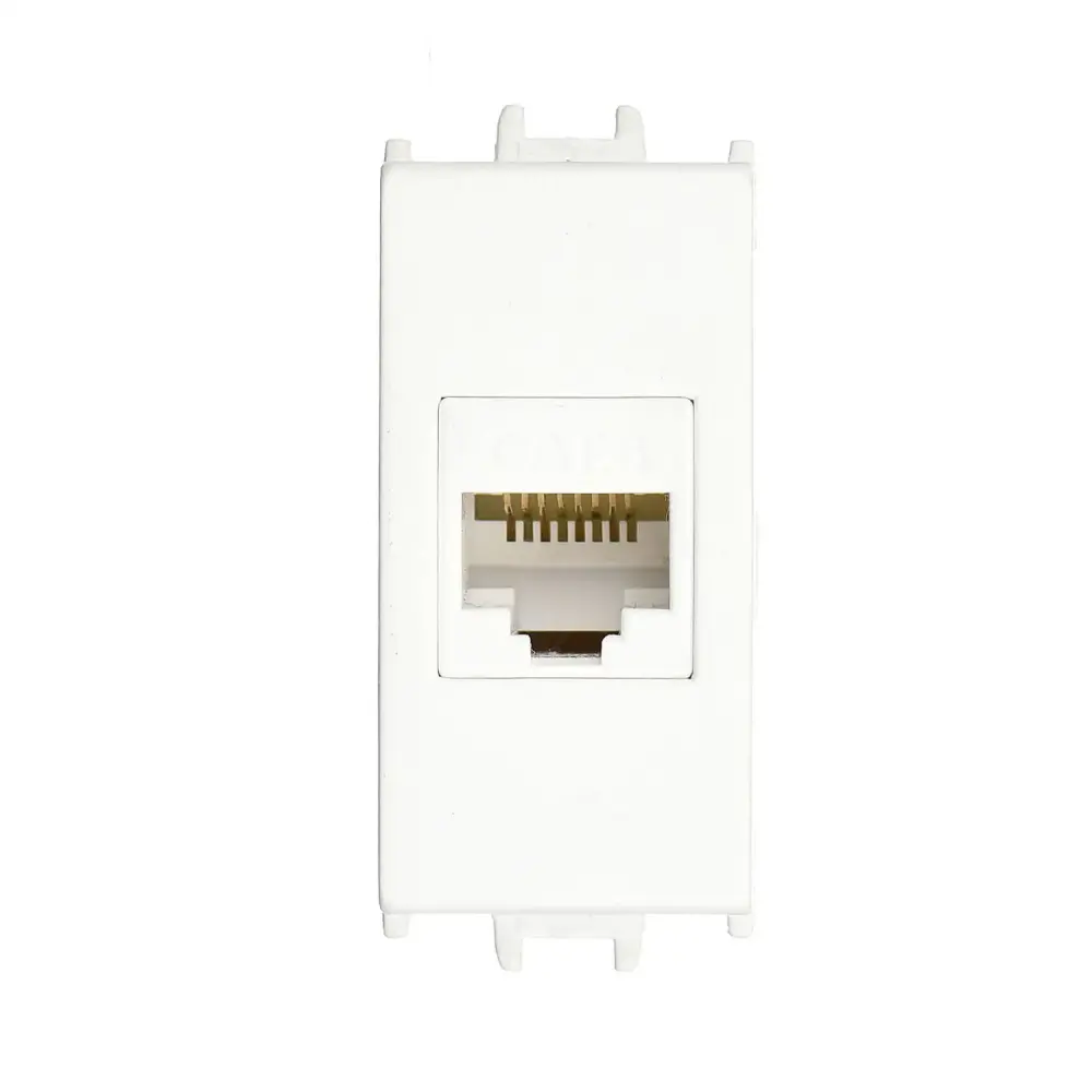 Domino Data Prizi (RJ45 Cat6), 1M, Beyaz (Mekanizma + Tuş/Kapak) 