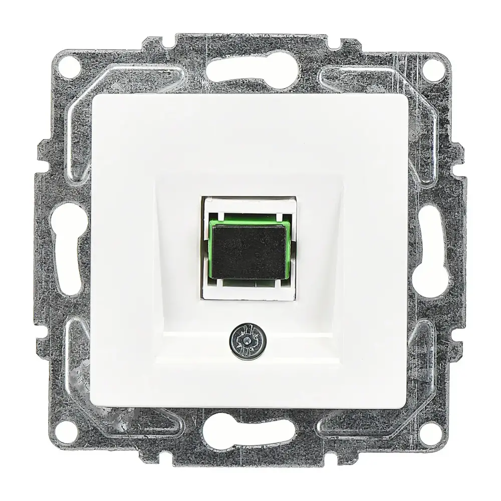 Eqona / Radius / Neoline Fiber Optik Data Prizi, Beyaz (Mekanizma + Tuş/Kapak) 