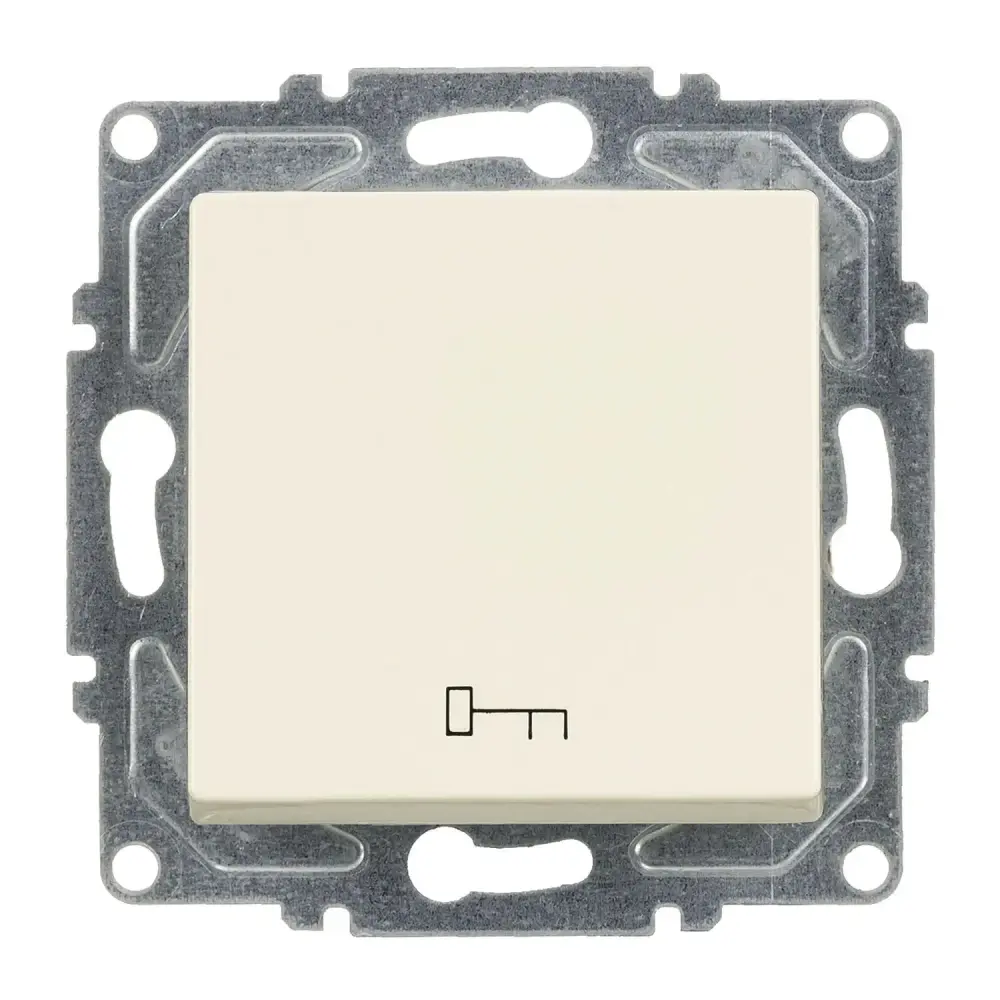 Eqona / Radius / Neoline Kapı Otomatiği, Krem (Mekanizma + Tuş/Kapak) - 1