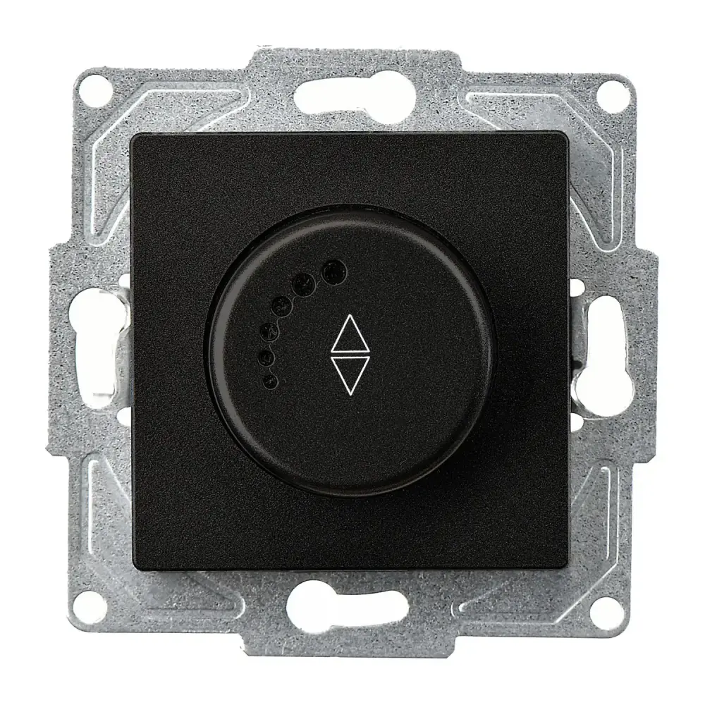 Eqona / Radius / Neoline Vavien Dimmer 600VA, Metalik Siyah (Mekanizma + Tuş/Kapak) - 1